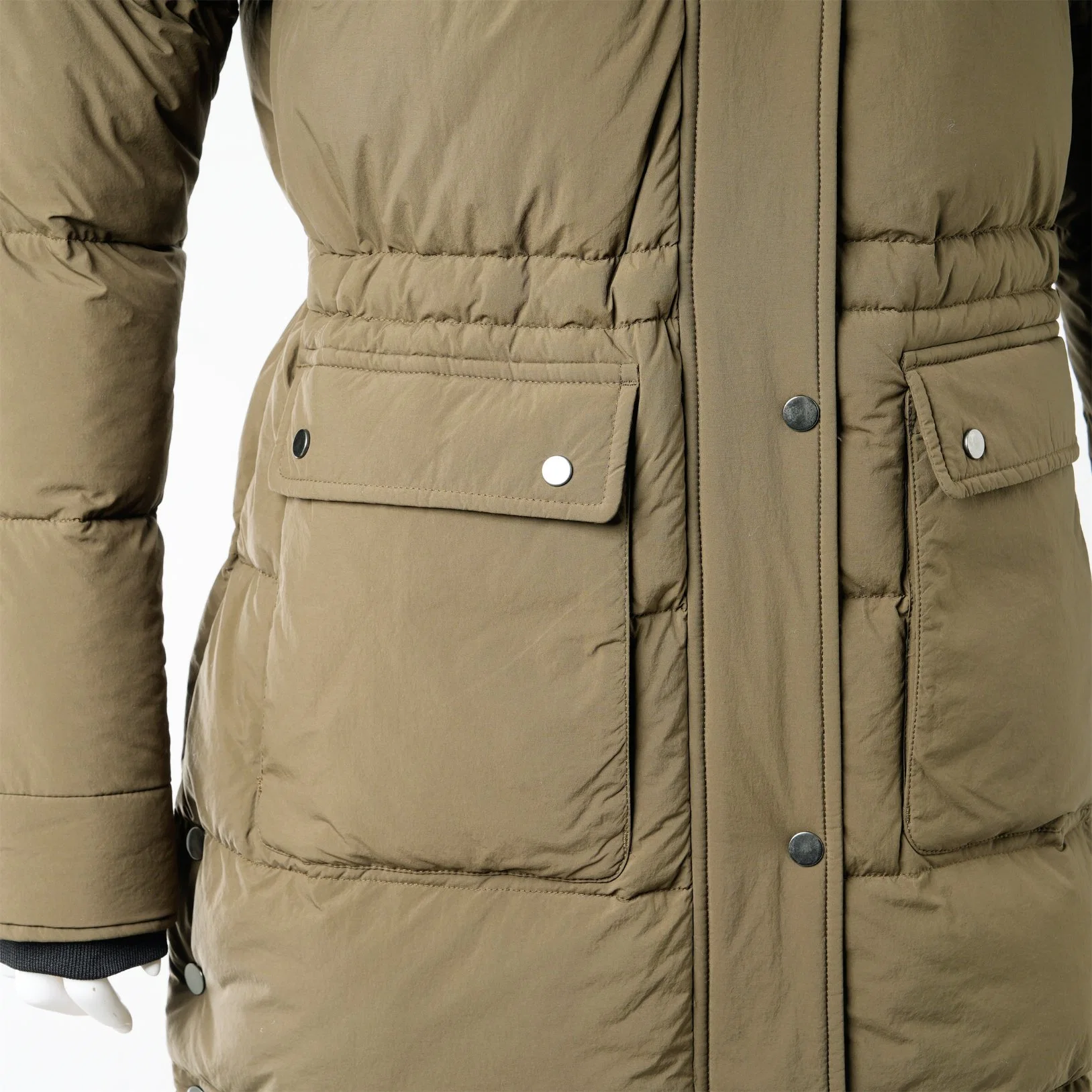 Fabrik-Versorgung Frauen Wasserdicht Winddicht Atmungsaktiv Outdoor Daunenjacke Lang Style Winter Parka Puffer Winterjacke mit Kapuze