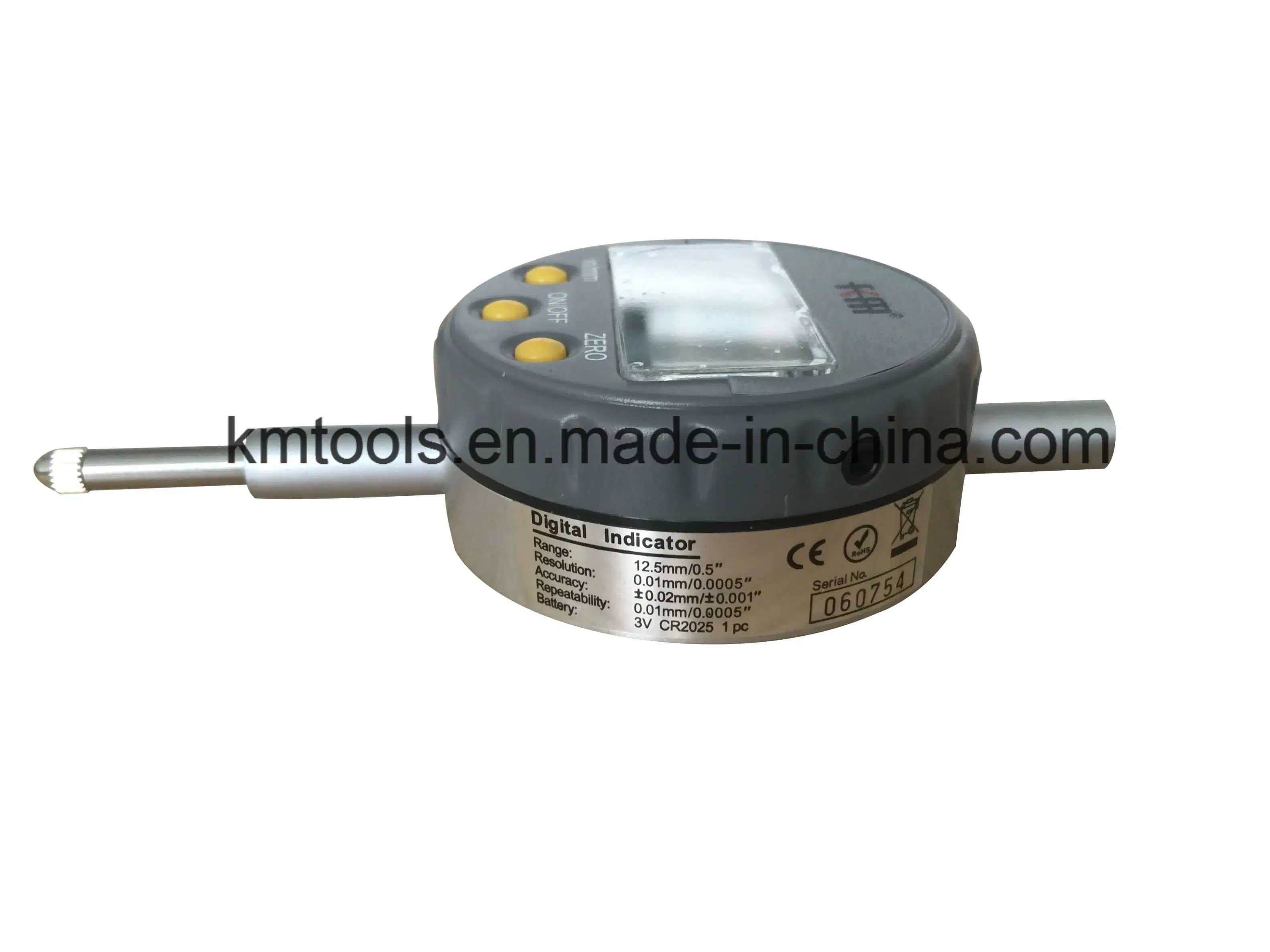 0-12.7mm/0-0.5&prime; &prime; Digital Dial Indicator with 0.01mm/0.0005&prime; &prime; Resolution Measuring Device