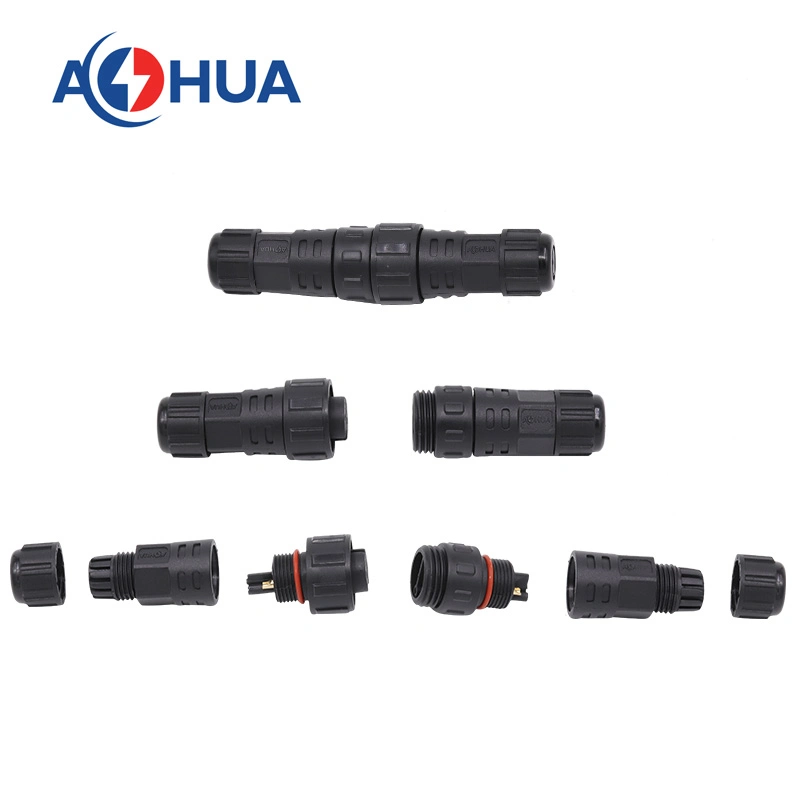 6 Pin Circular AC Power Waterproof 2.6-7.5mm M16 Connector for Outdoor LED Lighting