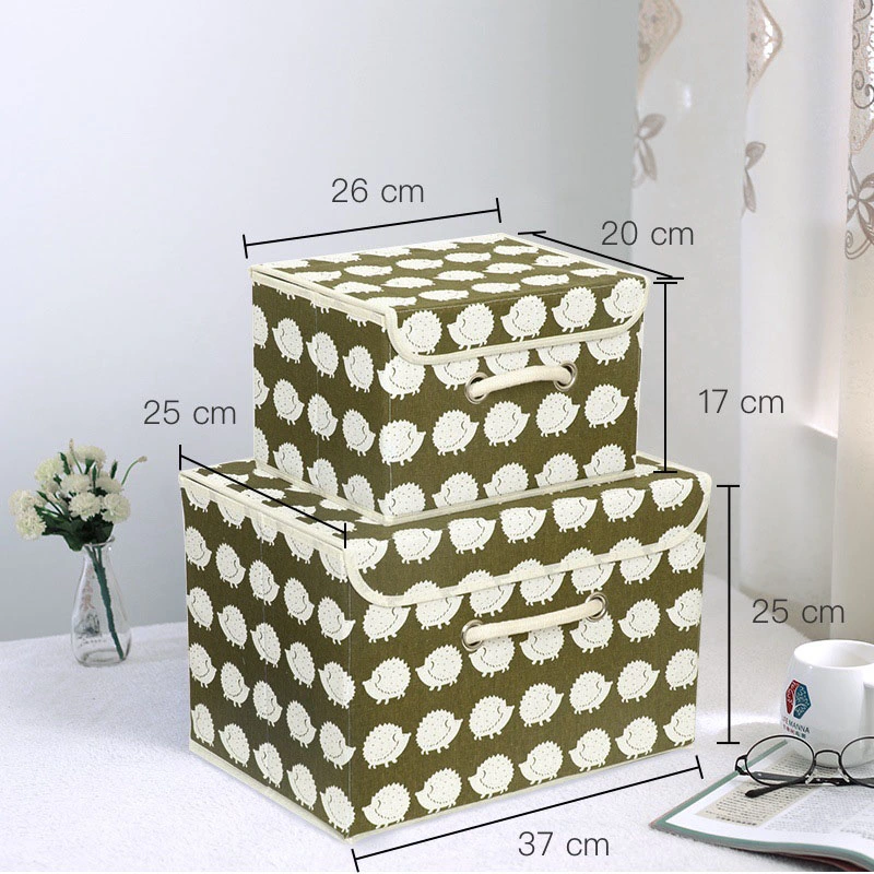 Non-Woven Foldable Cloth Storage Chest Bins Cubes Organizer Baby Toy Storage Box with Lid