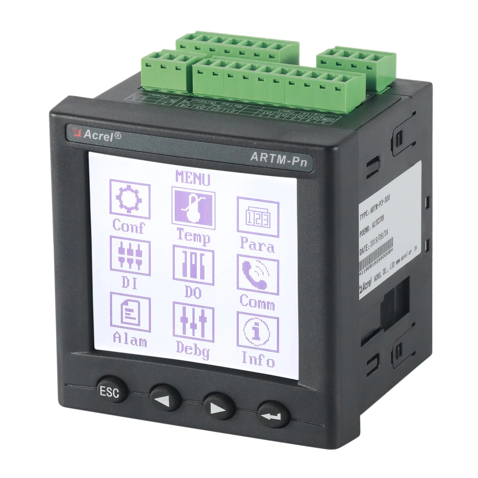 Acrel Artm-Pn Multi-Channel Wireless Temperature Receiver with Modbus-RTU