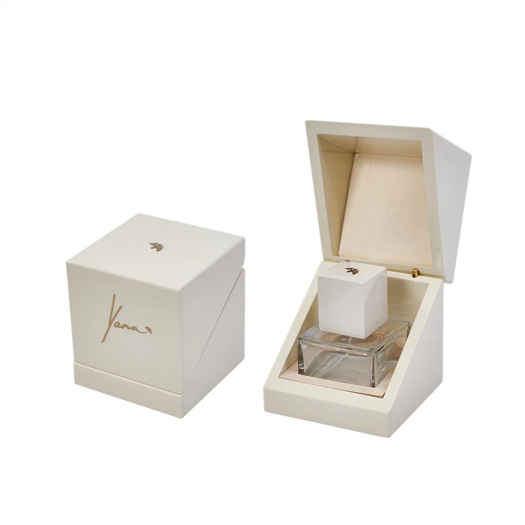 Handmade White Piano Lacquer Wooden Perfume Packing Gift Box