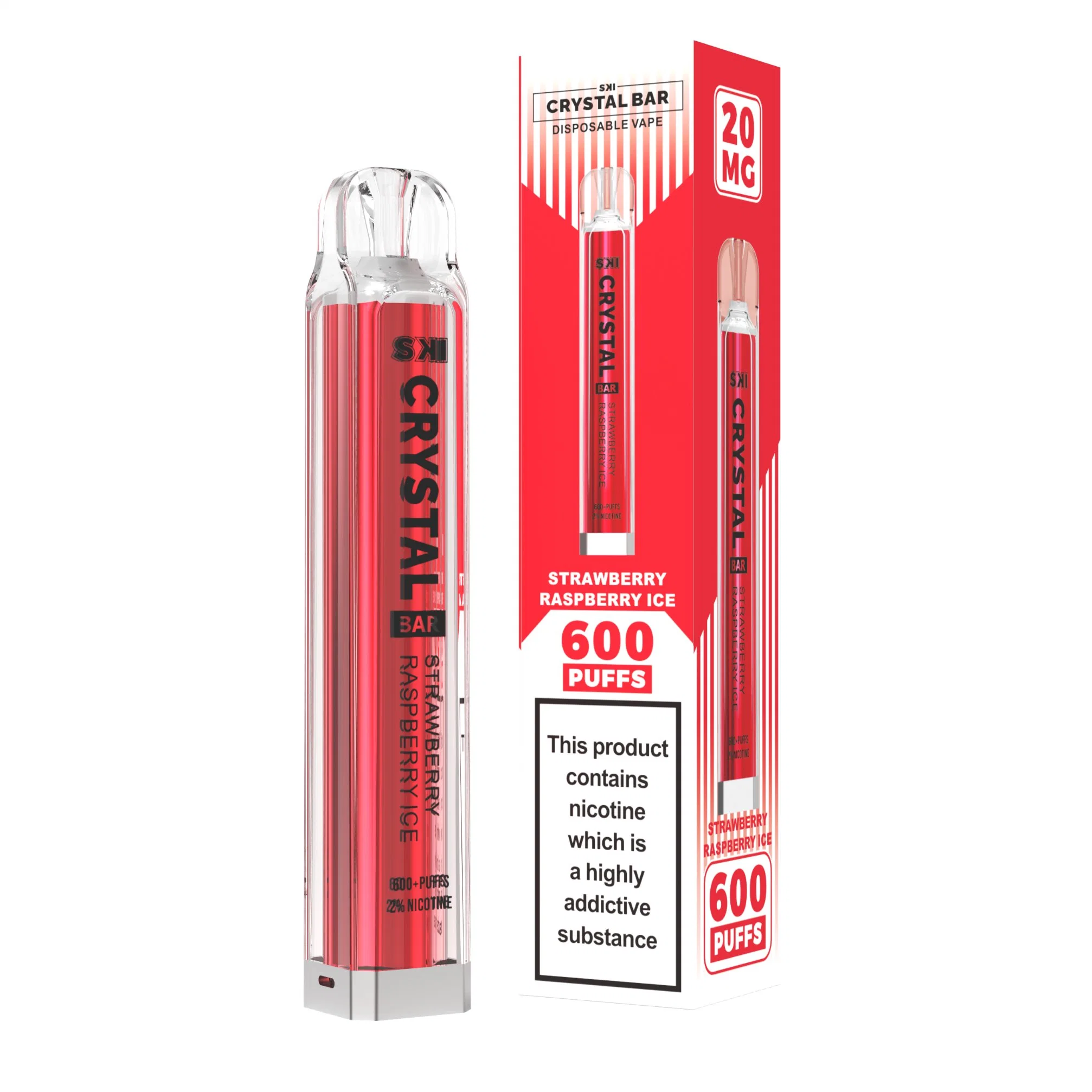 Wholesale Ski 600 Puffs Disposable Vape Ske E Cigarette Pen Hookah I Get Crystal Elf Vape