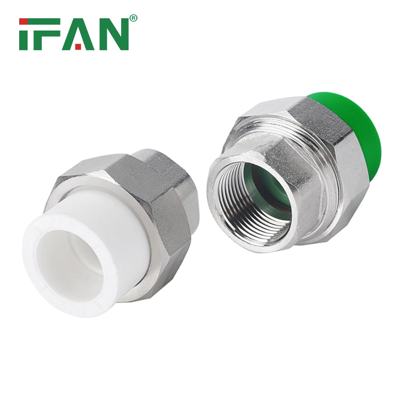 Ifan High Pressure Pn25 20-110mm Plastic Plumbing PPR Water Tube Union Fittings