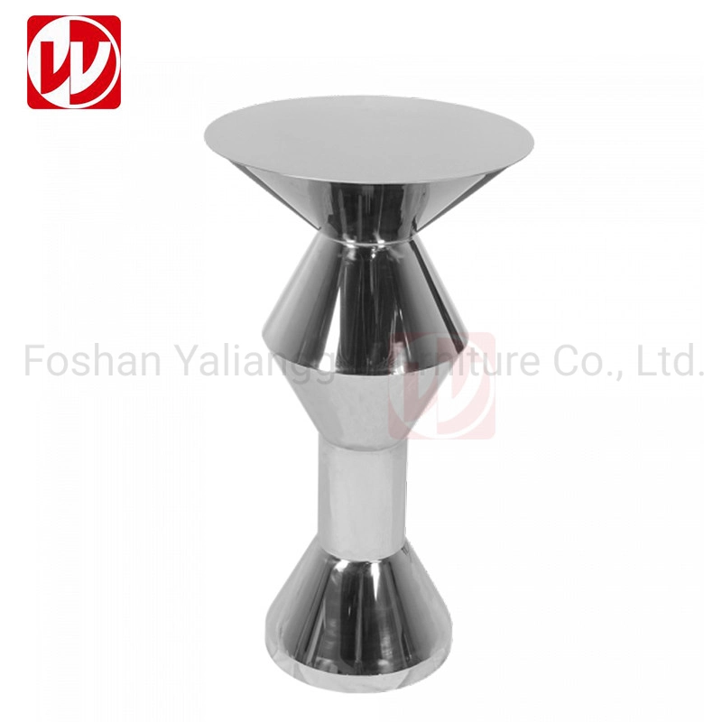 High quality/High cost performance Mirror Sliver Stainless Steel Event High Bar Table Wedding Party Cocktail Table