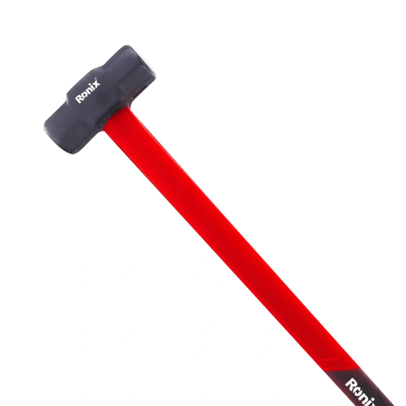 Ronix Rh-4746 8lb Sledge Hammer Quality Shock-Resistant Fiberglass Handle Sledge Hammer Steel Head Sledge Hammer