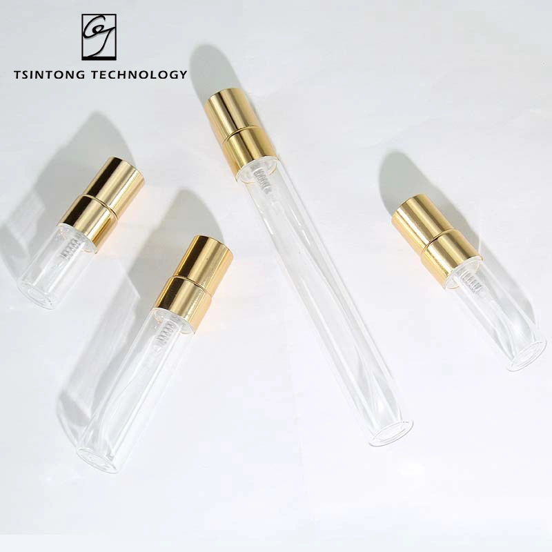 Vente en gros Fancy Luxury Round 2ml 3ml 5ml 10ml Mini vide Flacon de parfum transparent en aérosol échantillon Atomizer Tester Conditionnement d'huile