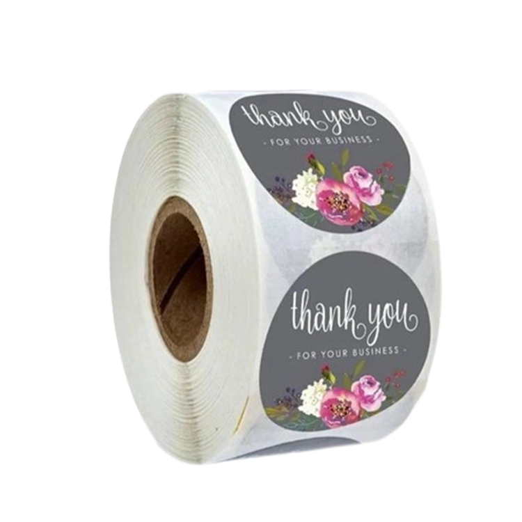 Unipack Round Christmas Thank You Seal Sticker Selbstklebende Etiketten Plaid Geschenkdekoration Weihnachtssticker