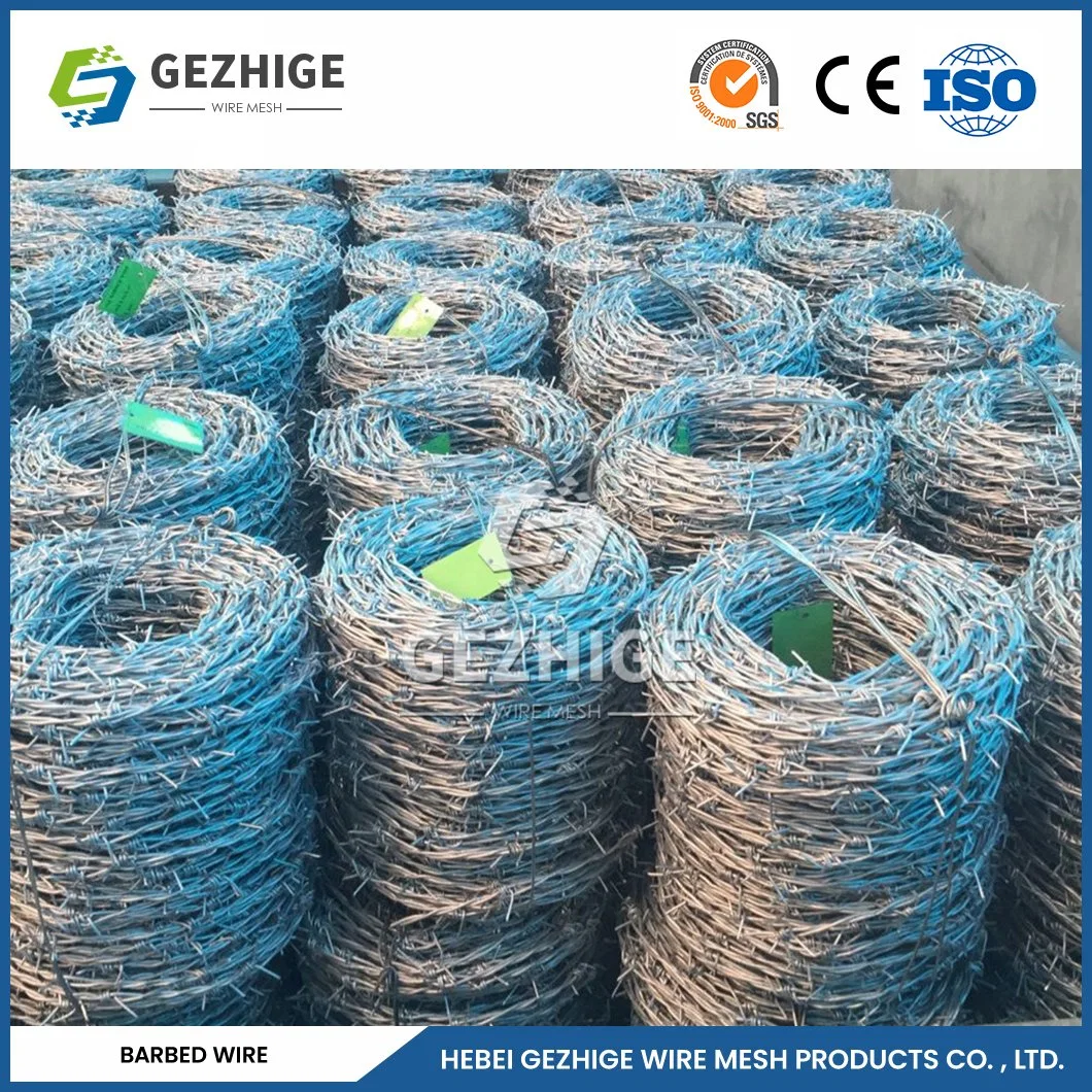 Gezhige Spiral Barbed Wire Factory 60mm Barb Length Aluminum Alloy Barbed Wire China 6.9223 Stab Distance Barbed Wire Round