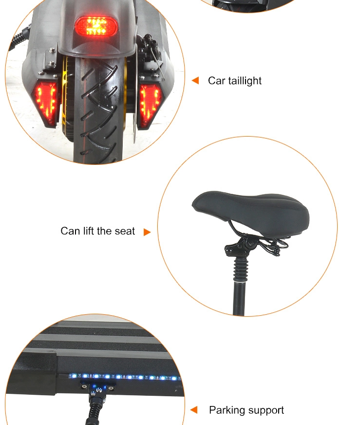 10ah 500W Gran Potencia Scooter de Movilidad Eléctrico Plegable para Adultos