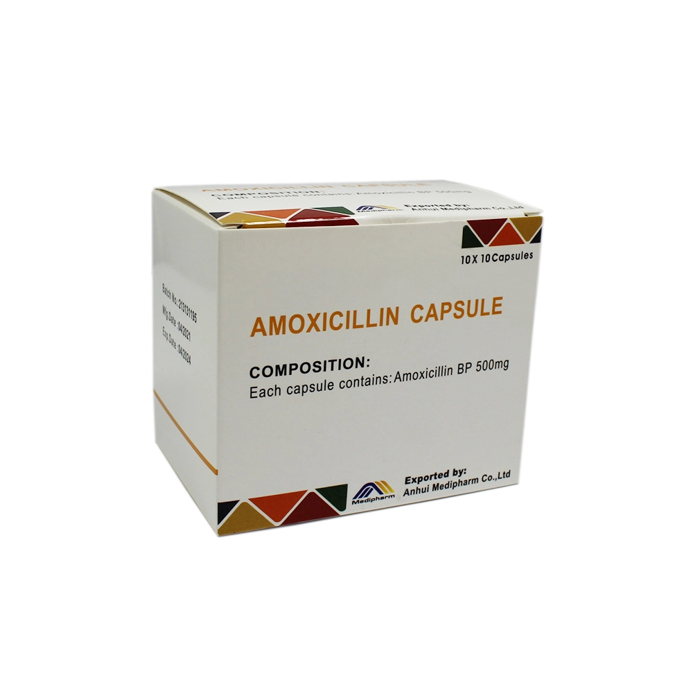 Высококачественная капсула Amoxicillin 500 мг GMP Западная медицина