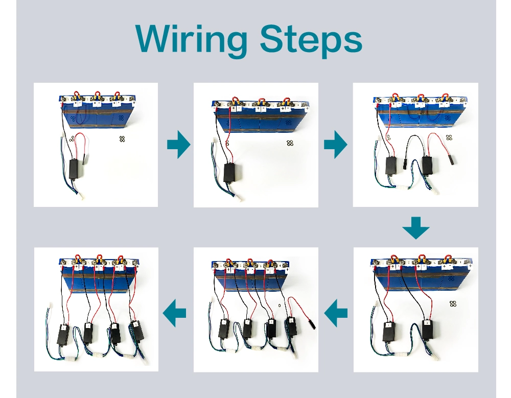 LED Instruction 3A Active Balancer Current 6V Leads Battery Use on RV Solar System Home Energy Storage