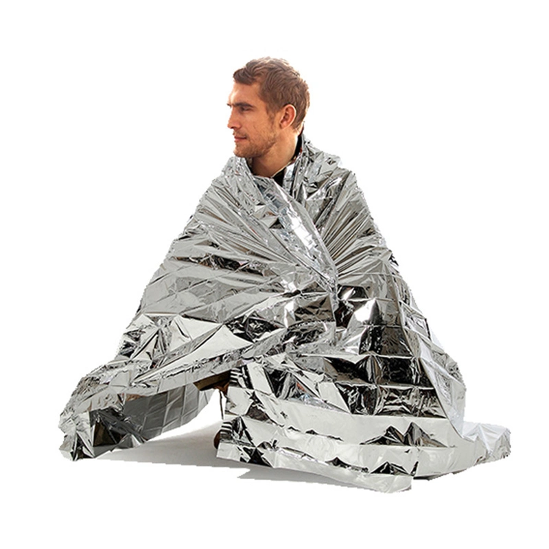 Soutien OEM extérieur Silvery urgence Rescue Blanket pour le camping