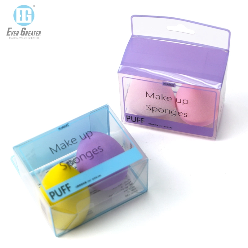 PVC Product Pack Makeup Box Makeup Sponge Plastic Packaging Boxes