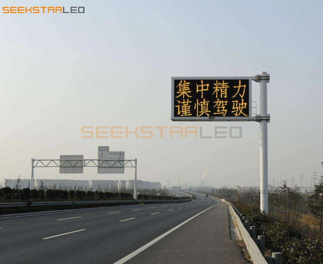 Traffic Information Guidance LED Display Outdoor Adjustable Brightness to Save Energy LED Traffic Guidance Display Message Sign P10