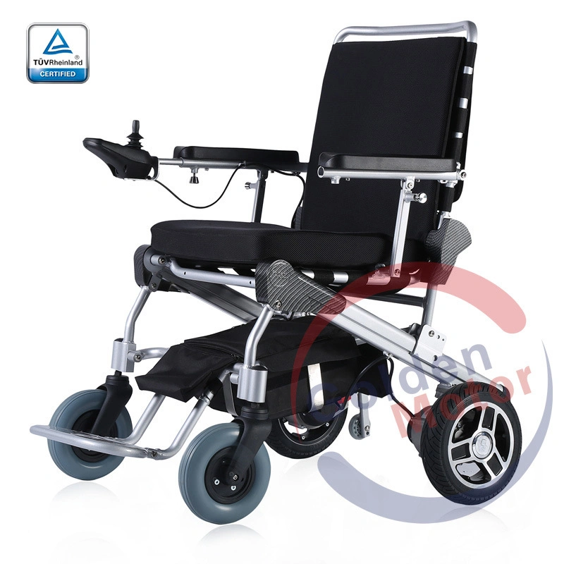 TUV Ce Certified One Second Folding Portable Electric Wheelchair with Lithium Battery Pack