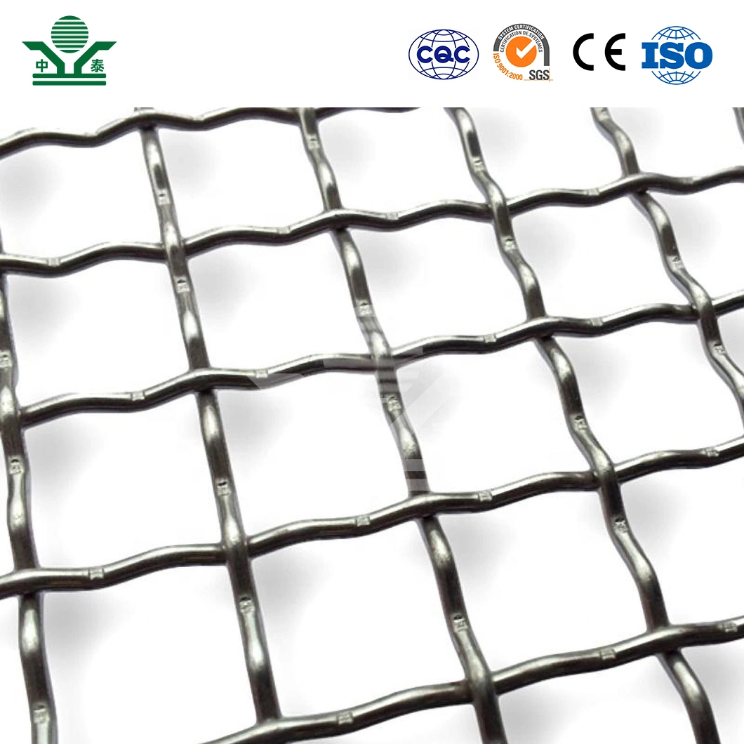 Zhongtai Plain Crimped Wire Mesh China Suppliers 4.8mm Diameter Crimped Square Wire Mesh
