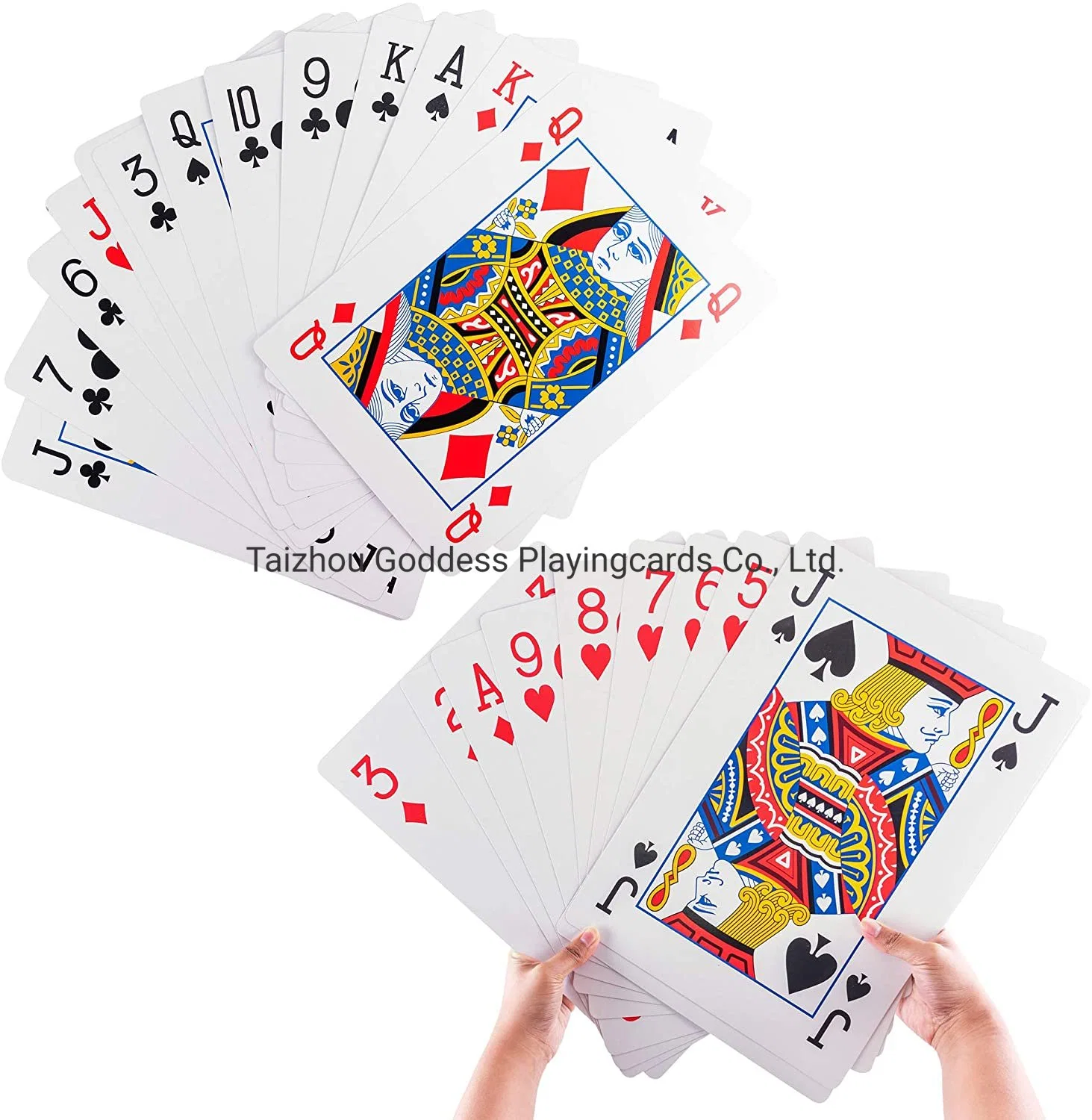 Customized Cmyk Jumbo Used Casino Playing Cards Poker