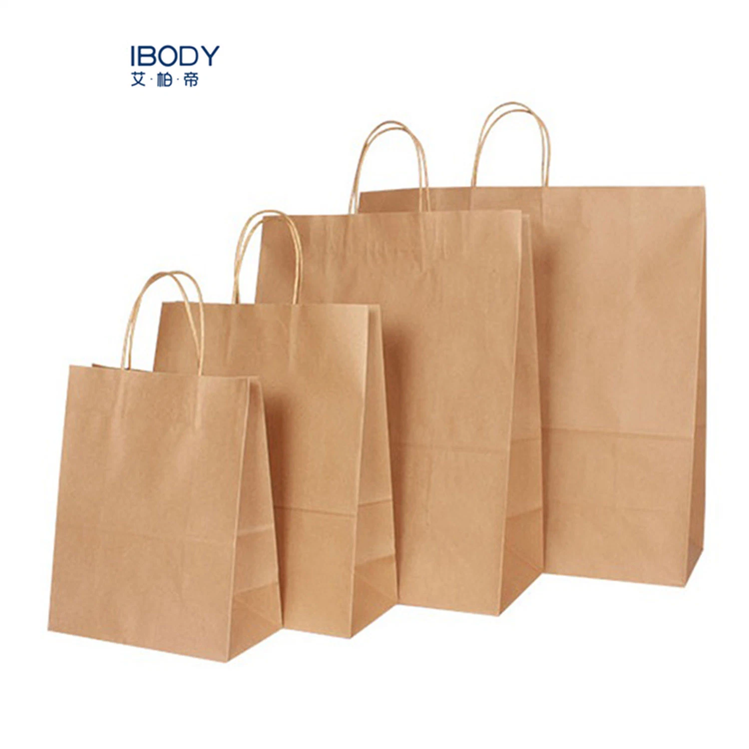 Brown Kraft Paper Bag Serrated Top Fully Automatic Machine Made Paper Bag