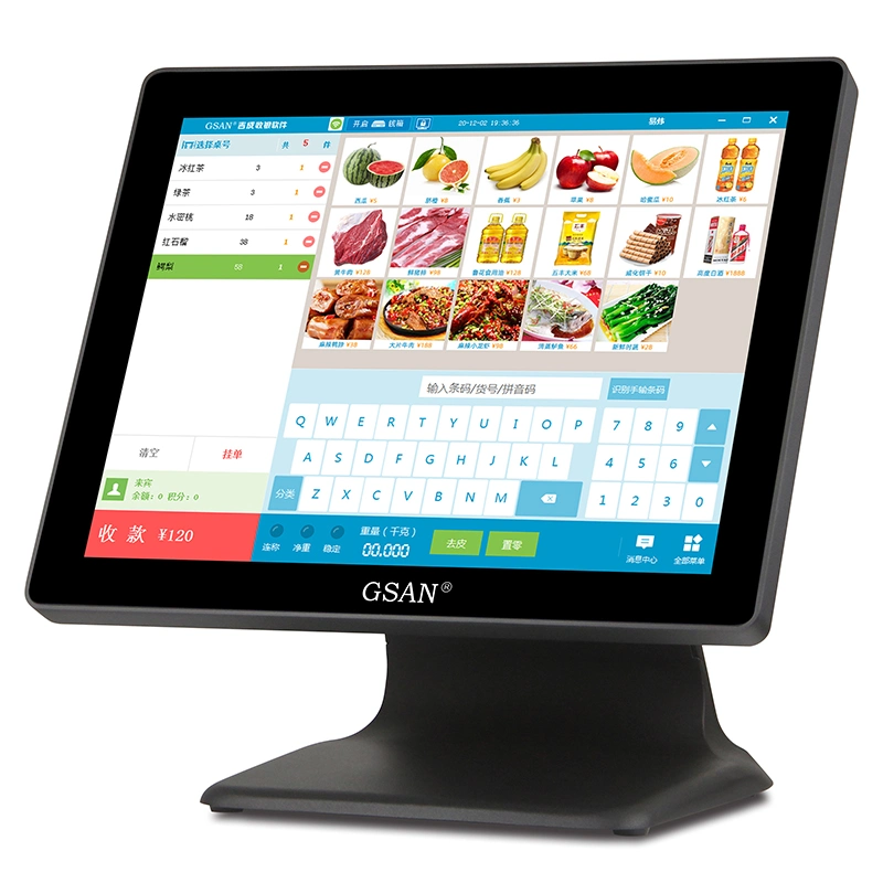 15 Inch Metal Shell Cash Register Capacitive Touch Frameless POS Systems