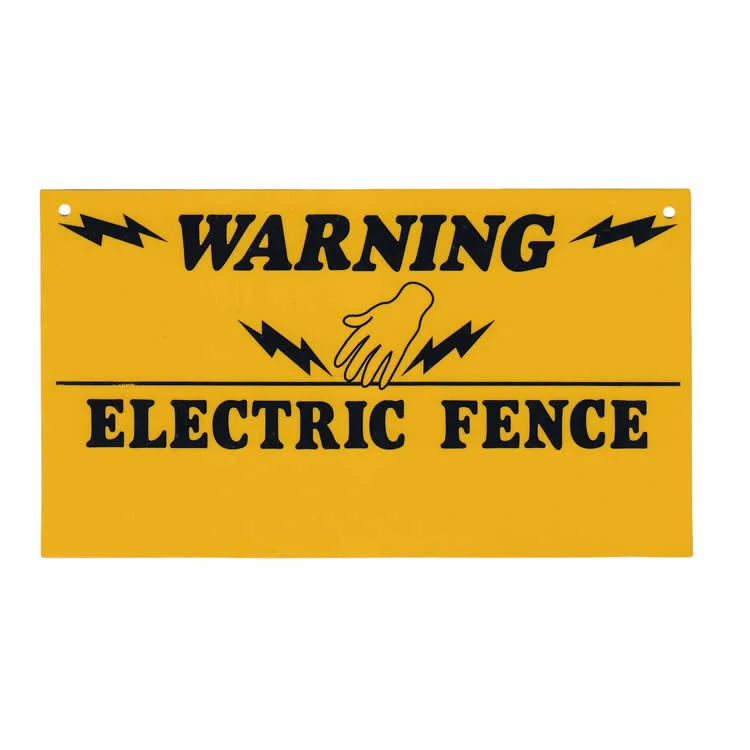 Safety Warning Caution Plastic Sign Board for Electric Fencing