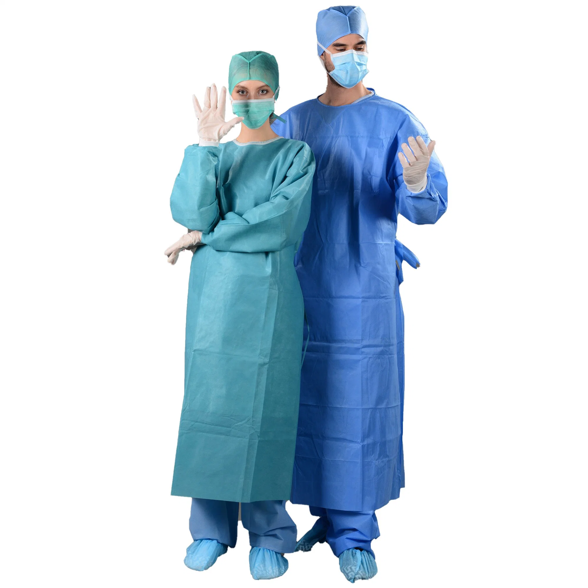 Медицинский нетканый SMS SMMS Хирургический халат, больничные хирурги халаты