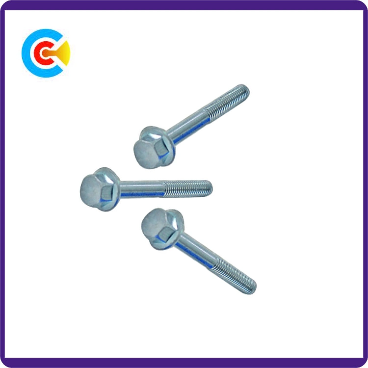 DIN/ANSI/BS/JIS Carbon-Steel/Stainless-Steel Hexagonal Head Flange Rod Lengthened Furniture Plated Screws