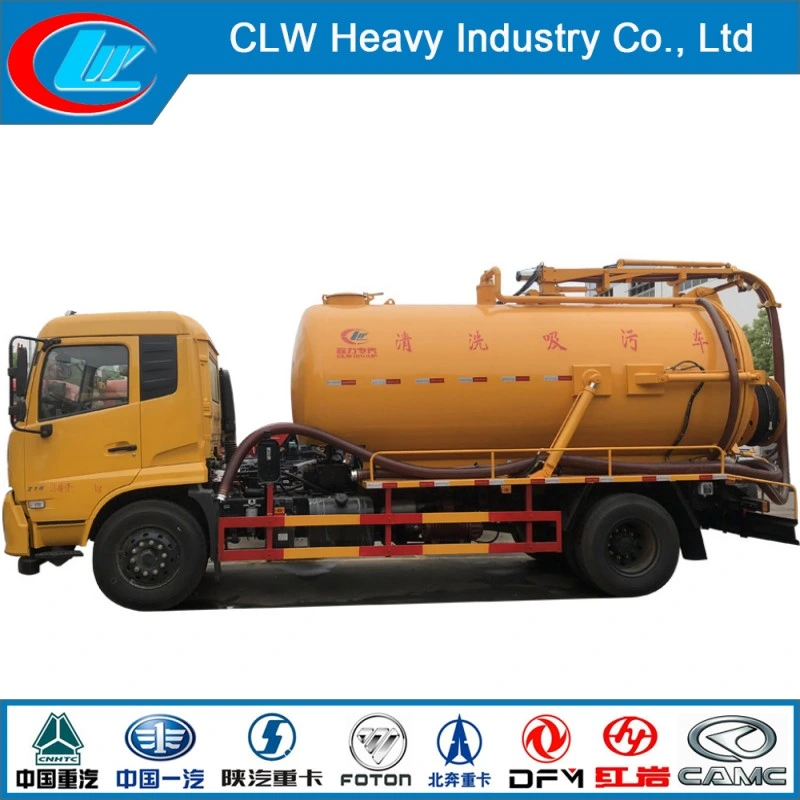 6 Wheelers Various Specialized Vehicle 10m3 Sewage Suction Tanker Truck