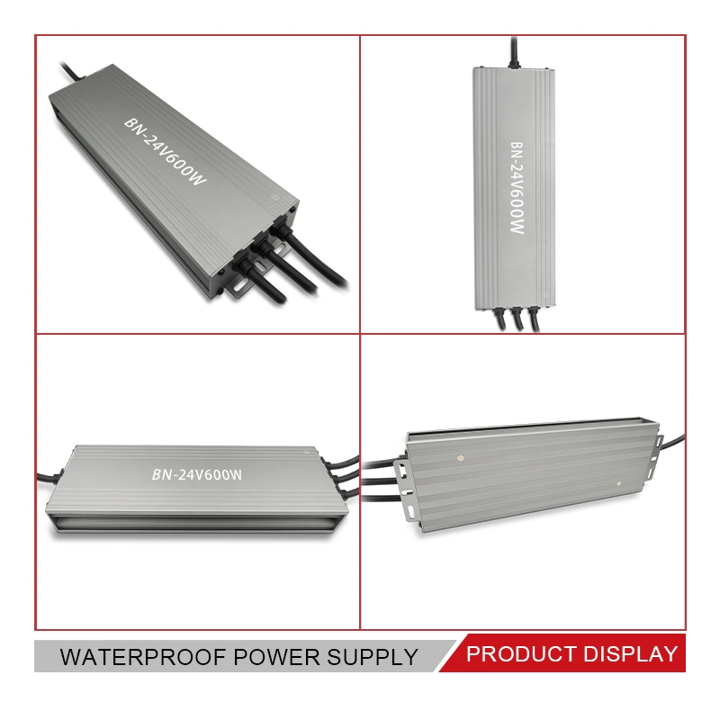Fonte de alimentação Bina transformador à prova de água de 24 V, 600 W, fonte de alimentação à prova de água