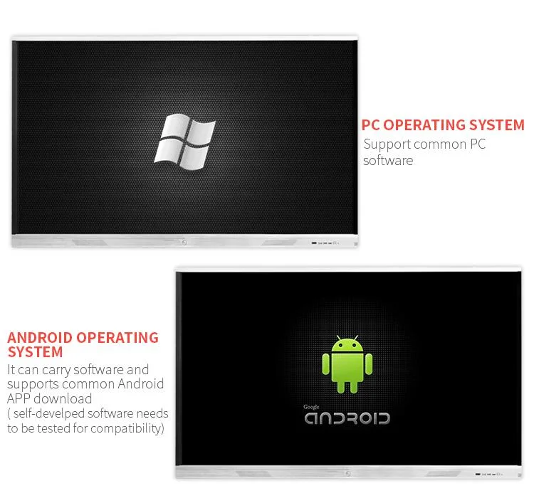 Dual System 65" IR Pen or Finger Touch Smart Board All in One USB Interactive Whiteboard Manufacturer