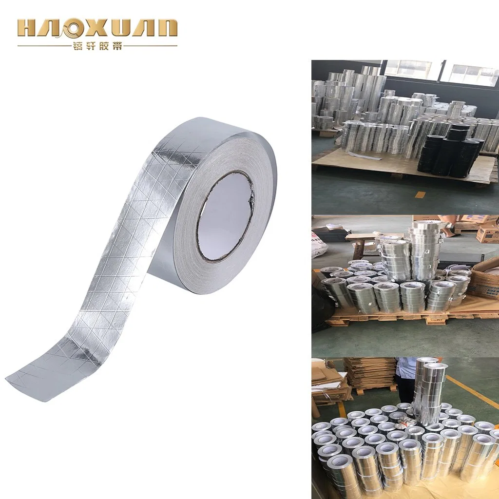 Adhesion Fiberglass Mesh Reinforced Aluminum Foil Tape for Roof Waterproofing