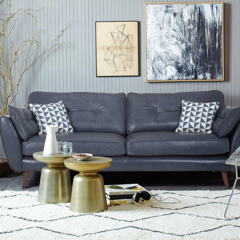 Современный кожаный диван 20lesk001 кушетку в гостиной мебель с табурет