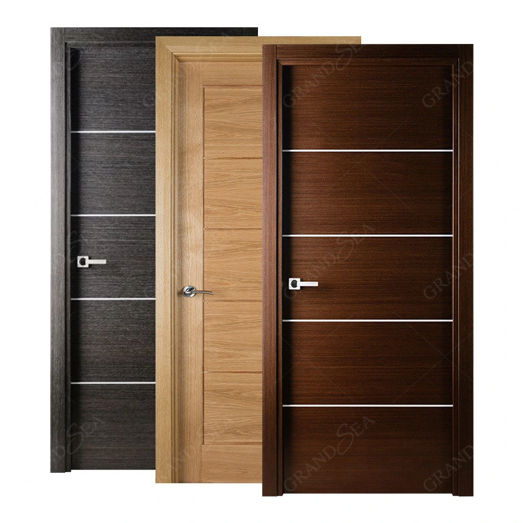 Hotel American Modern Design Single Bathroom Bedroom Internal Solid Wooden Plywood Door