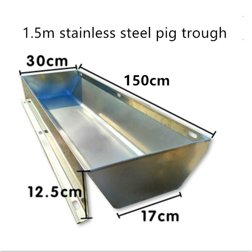 Kundenspezifischer 150cm Edelstahl Schwein Wassertrog / Zuführung