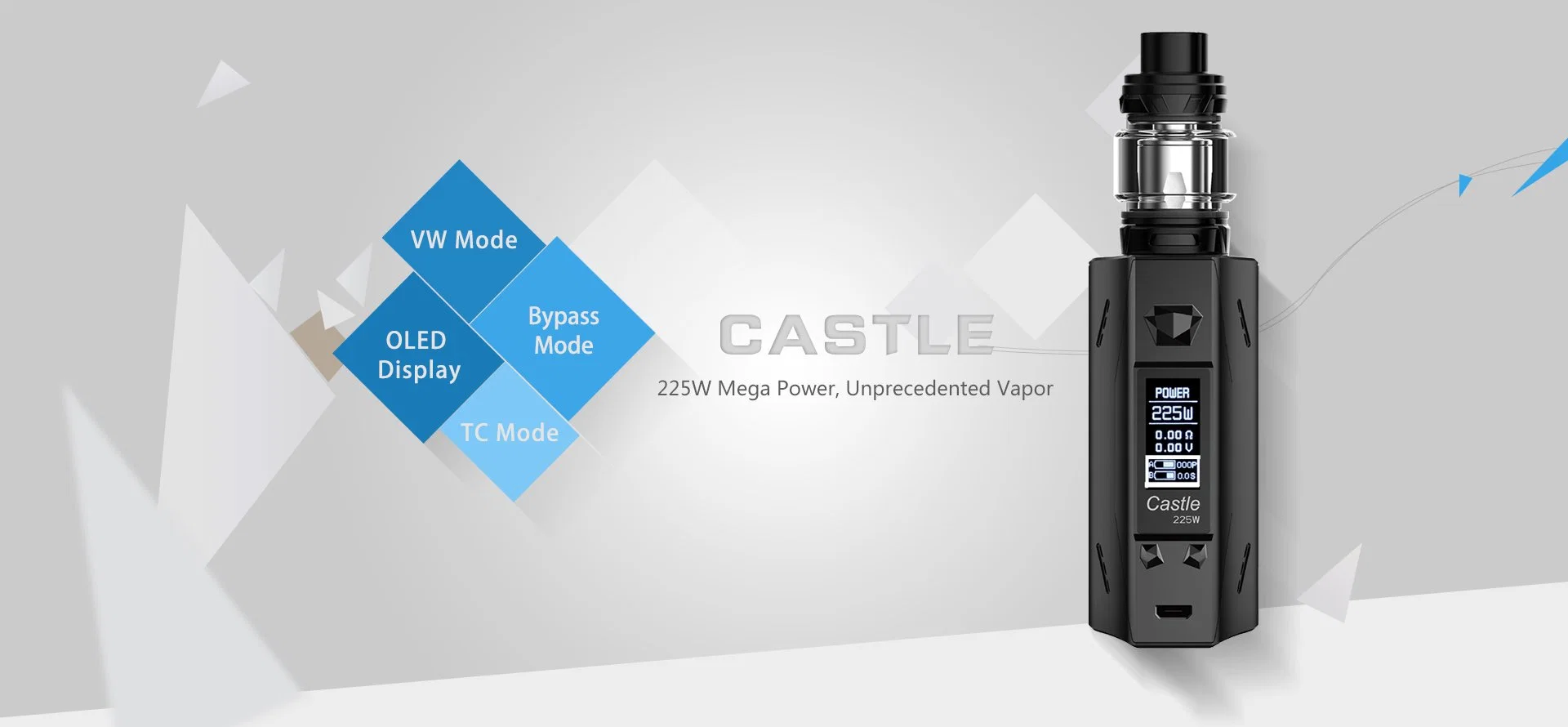 Electronic Cigarette 225W Box Mod Vape Mods