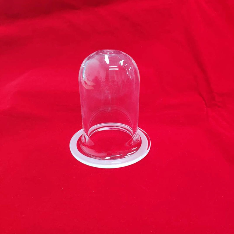 Customized Clear One End Round Bottom Quartz Glass Tube with Flange