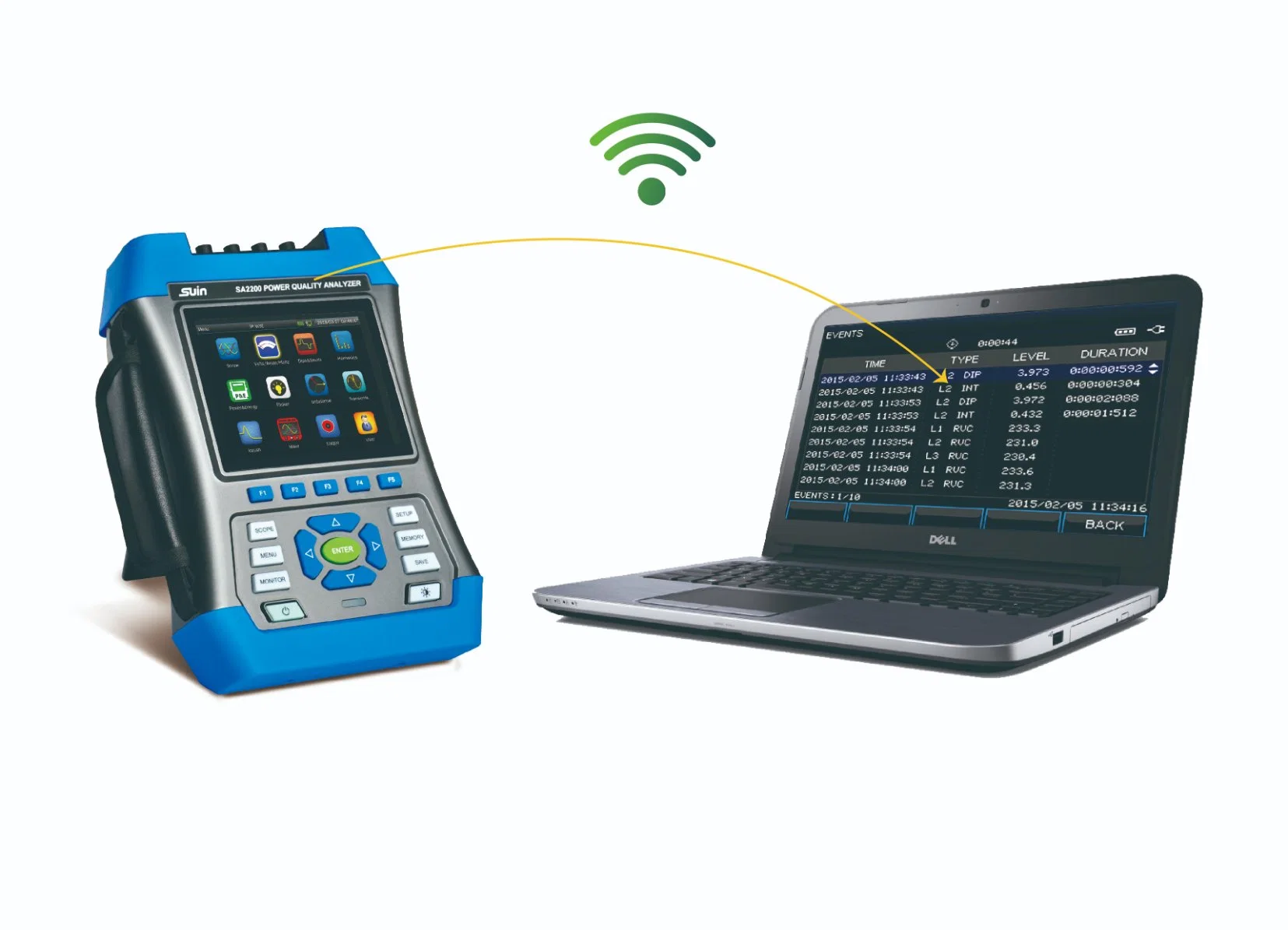 Suin SA2200 Portable Power Quality Analyzer IEC61000-4-30 Class A