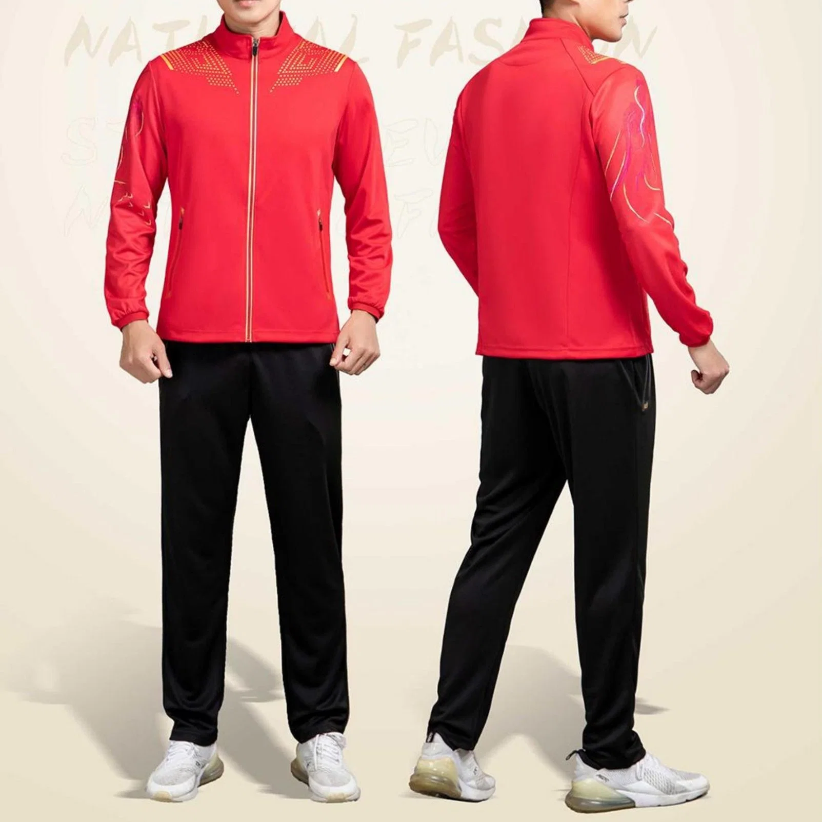 Latest Designed Zip up Contrast Color Women and Men's Sports Jacket