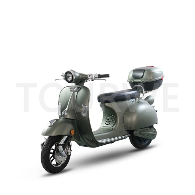 Lady Style Classic Vespa EEC 72V40ah Removable Lithium Battery Electric Scooter Big Wheel Hydraulic Brake 3000W Motor