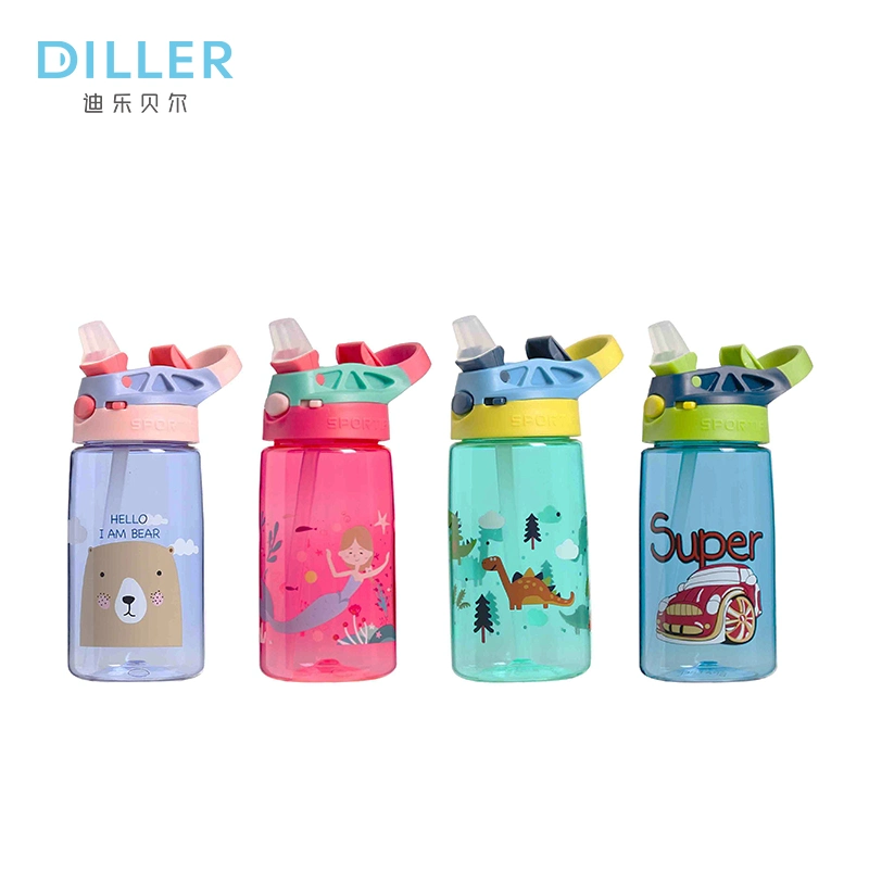 Drinking Printed Children Bottles Shaker Silicon Water Bottle for Kid