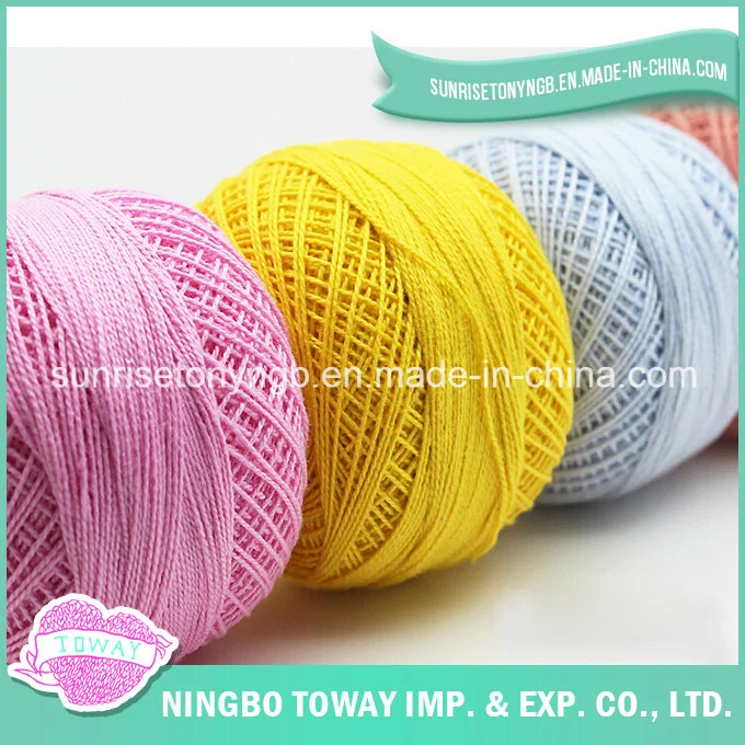 El color fresco teñido de tejido sano del bebé de hilados de fibra natural de hilados de algodón 100% peinado