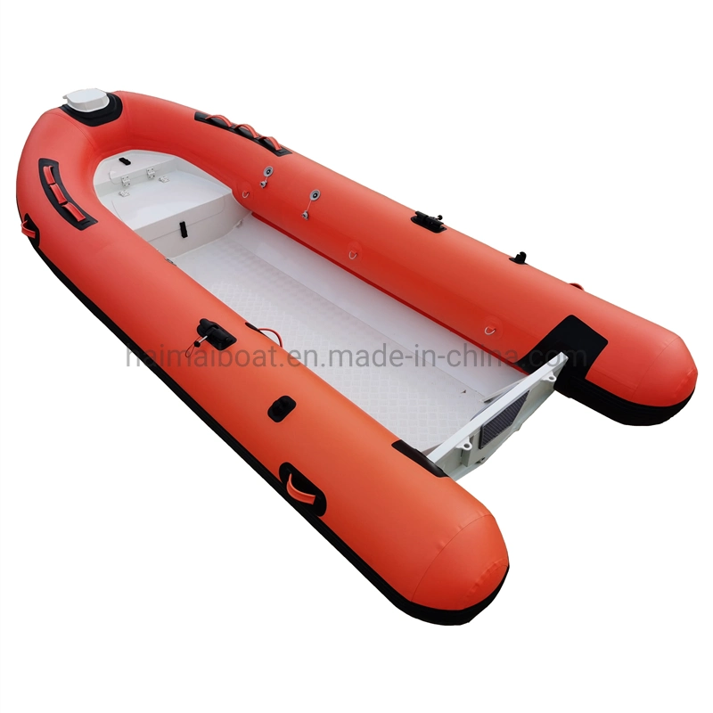 12.8FT 3.9m Aluminum Alloy Rigid Hull Rib Boat Orca Hypalon Inflatable Boat Offshore Rescue Boat Training Boat Speed Boat Motor Boat Outboard Engine Boat