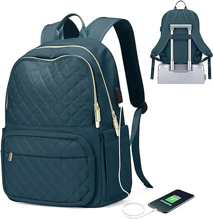 Laptop Backpack Women Work Business Computer Bags USB Charging Port Waterproof