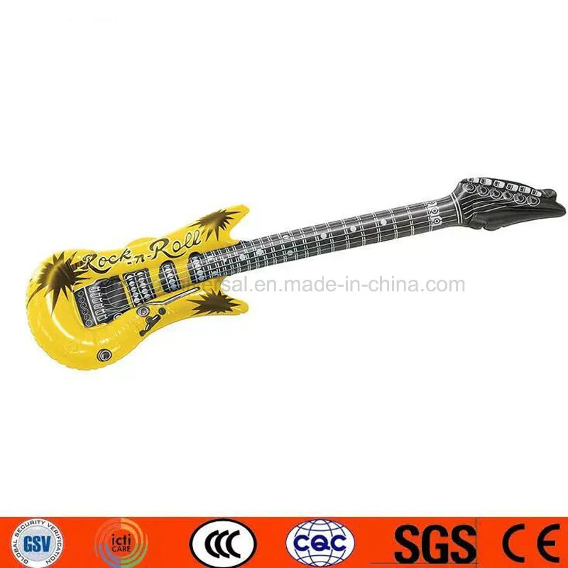 Advertising Logo Printed Inflatable Musical Instruments Guitar Toys for Party Decoration