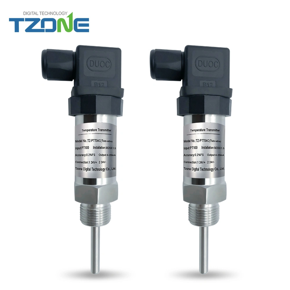 Temperature Sensor PT100 2-Wire Temperature Transmitters 4-20mA -200 to 800 Degreees