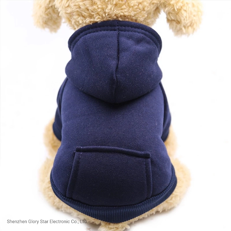 Produtos para animais de estimação vestuário para cães Pure Color Pocket hoodie Acessórios para animais de estimação