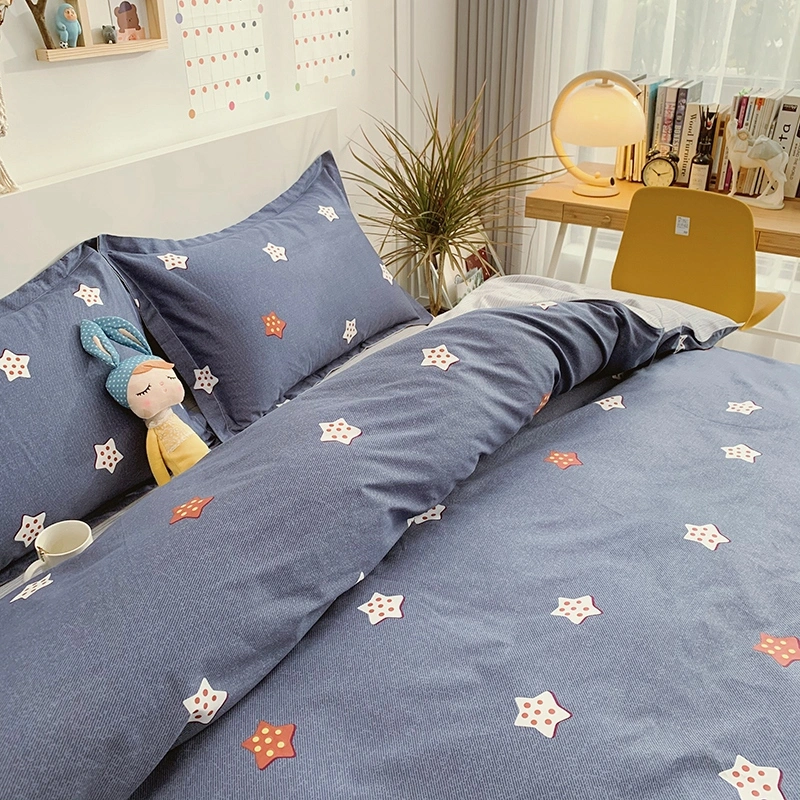 Individuell bedrucktes Set aus 100% Baumwolle Tröster Bettwäsche und Kissenbezügen 4 Bettlaken