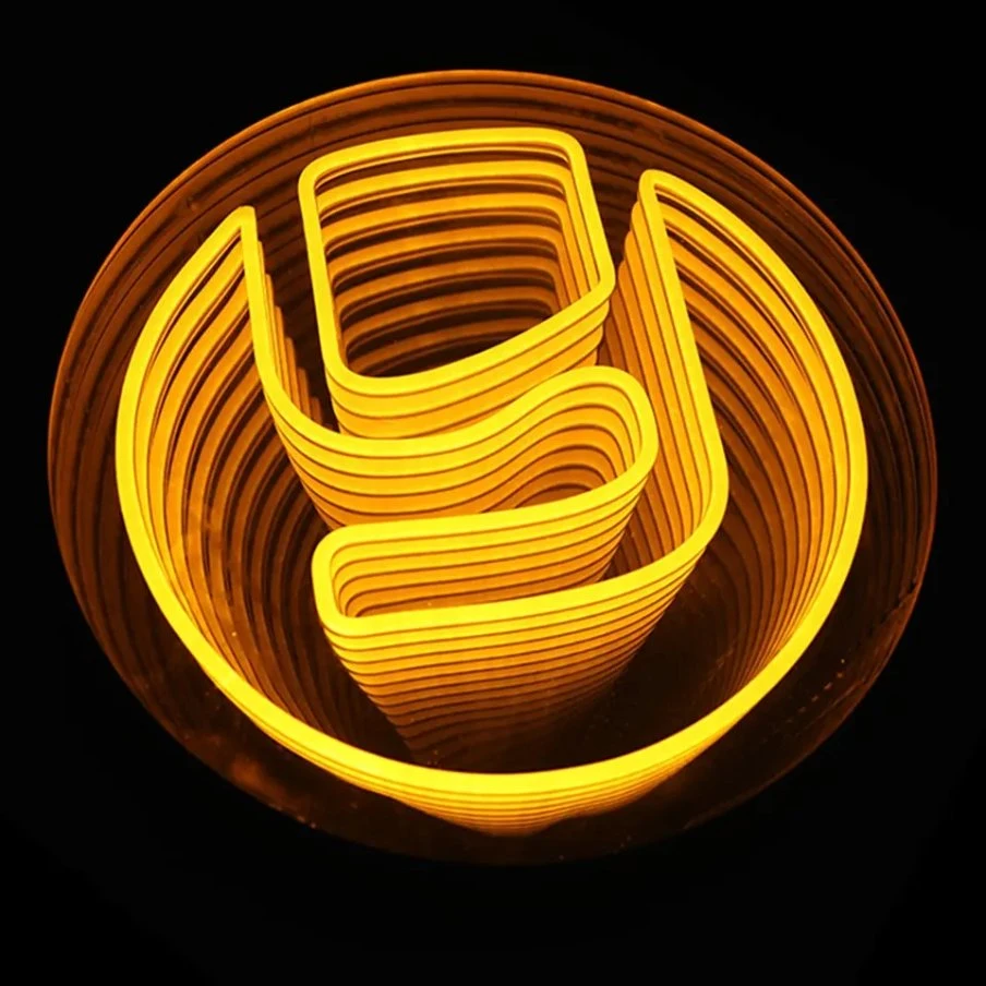 3D Infinity LED Neon Sign Creative Tunnel Lamp Illuminated Tunnel Mirror Light