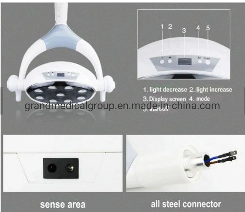 9 LED Lens Shadowless Examination Dental Light Operation Lamp with Portable Stand