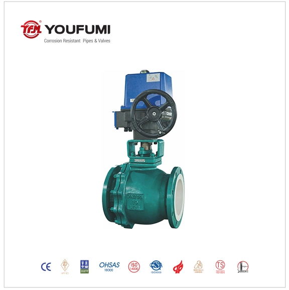 PFA/FEP Lined Ball Valve for Exhaust Gas